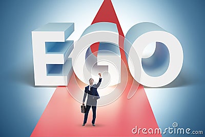 Ego personality concept with businessman Stock Photo