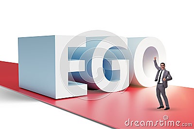 Ego personality concept with businessman Stock Photo