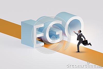 Ego personality concept with businessman Stock Photo