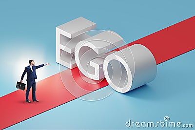 Ego personality concept with businessman Stock Photo