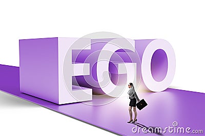 Ego personality concept with businesswoman Stock Photo