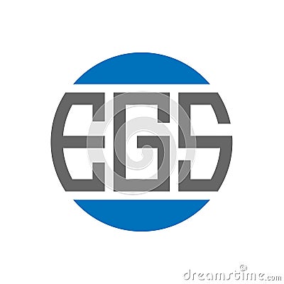 EGS letter logo design on white background. EGS creative initials circle logo concept. EGS letter design Vector Illustration