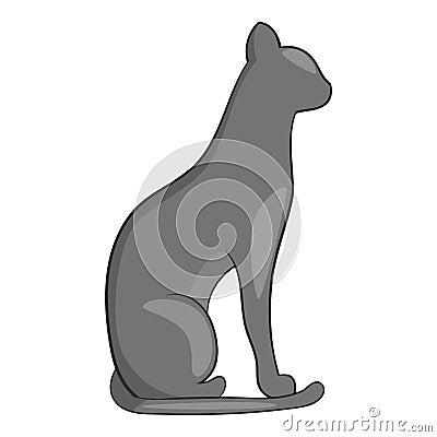 Egypt cat icon, cartoon style Vector Illustration
