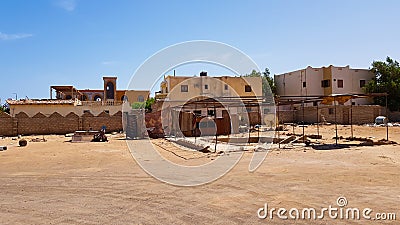 Egypt, Dahab - June 20, 2019: old house in Dahab Egypt. Bedouin village. Deserted empty village Editorial Stock Photo