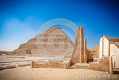 The Step Pyramid of Djoser and surroundings Editorial Stock Photo