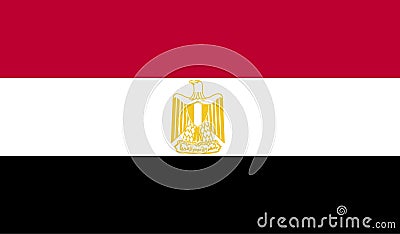 Egypt flag image Vector Illustration