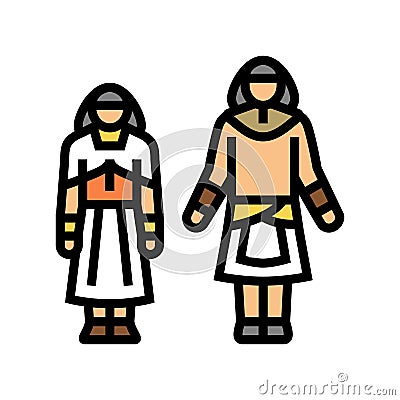 egypt national clothes color icon vector illustration Vector Illustration