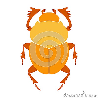 Egypt scarab beetle vector illustration. Scarab on white background. Scarab beetle vector. Scarab illustration. Scarab Vector Illustration