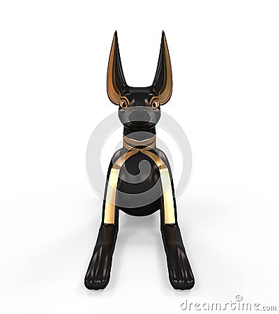 Egyptian Anubis Statue Stock Photo