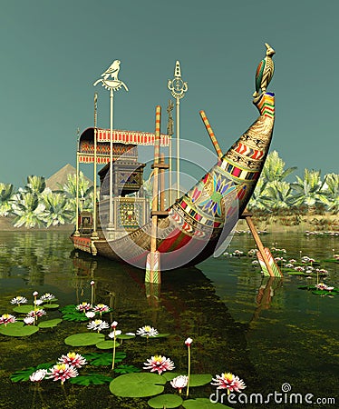 Egyptian Barge Royalty Free Stock Photography - Image 