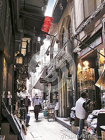 Egyptian bazaar merchants Editorial Stock Photo