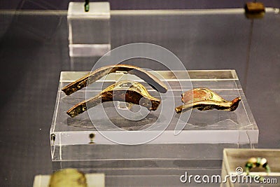 Egyptian Bronzes, University of Pisa Egyptological Collection, Pisa, Tuscany, Italy Editorial Stock Photo