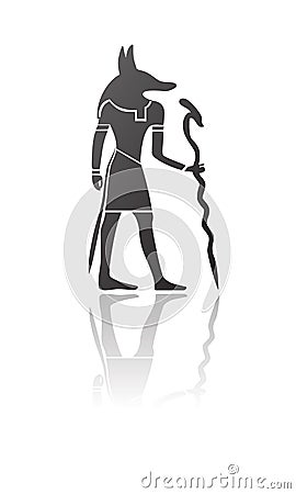 Egyptian divinity anubis vector Vector Illustration