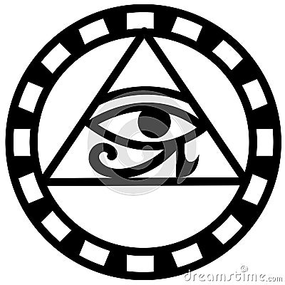 Egyptian eye of horus icon Vector Illustration