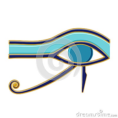 Egyptian Eye of Horus symbol. Religion and Myths Ancient Egypt Stock Photo