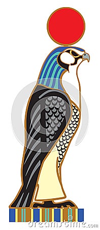 Egyptian falcon horus Vector Illustration