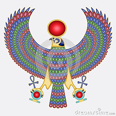 Egyptian falcon pectoral Stock Photo