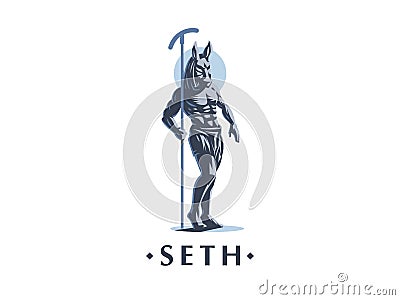 The Egyptian god Seth. Vector emblem. Vector Illustration