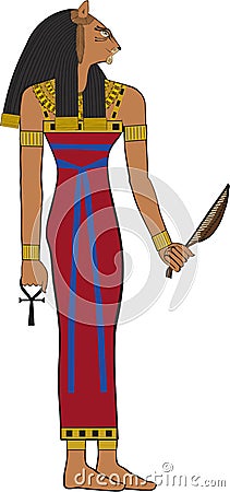 Egyptian Goddess Bastet Stock Photo