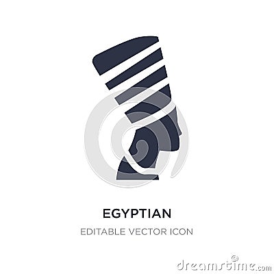 egyptian icon on white background. Simple element illustration from Monuments concept Vector Illustration
