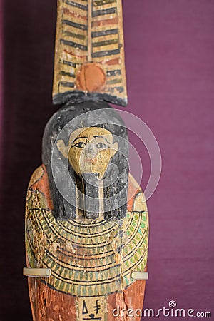 Egyptian Mummy Casket - Painted Editorial Stock Photo
