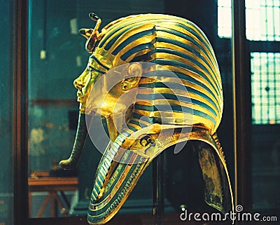 Egyptian Museum Gold mask Editorial Stock Photo