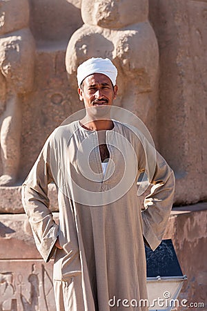 Egyptian near Abu Simbel Temple, Egypt Editorial Stock Photo