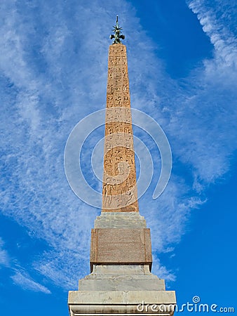 Egyptian Obelisk trinita` monti Rome Italy Stock Photo