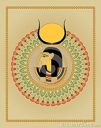 Egyptian ornament and pharaoh Vector Illustration