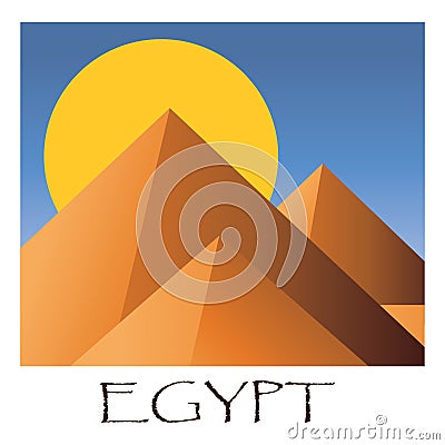 Egyptian pyramids Vector Illustration