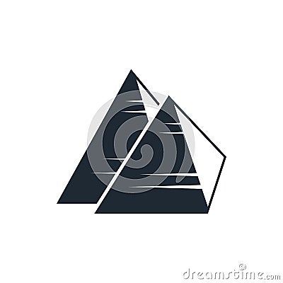 Egyptian pyramids, egypt landmark icon Vector Illustration