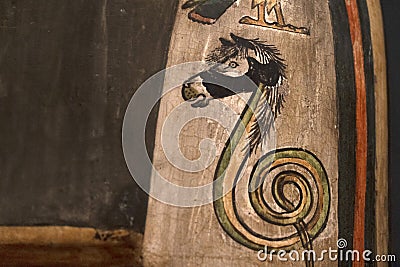 Egyptian Sarcophagus coffin close up Editorial Stock Photo