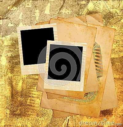 Egyptian scrapbook template Stock Photo