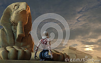 Egyptian Statue Stock Photo