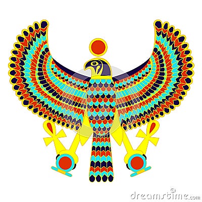 Egyptian symbol of falcon Vector Illustration