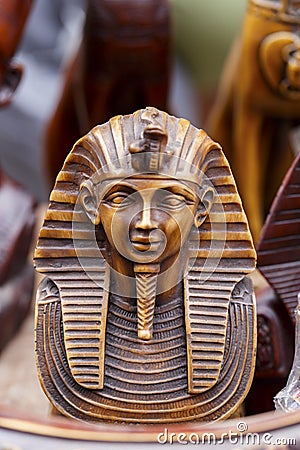 Egyptian traditional culture souvenirs,Tutankhamun. Stock Photo