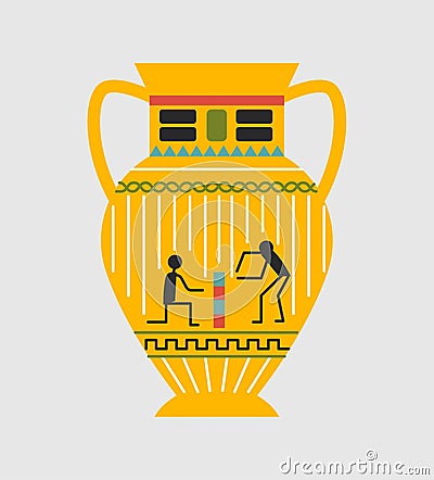 Egyptian vase concept Vector Illustration