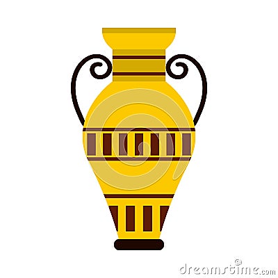 Egyptian vase icon, flat style Stock Photo