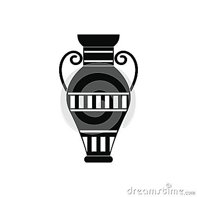 Egyptian vase icon, simple style Vector Illustration