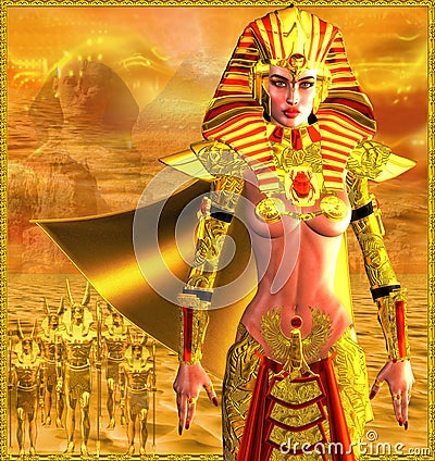 Egyptian Warrior Queen Stock Photo