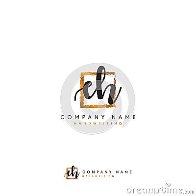 EH initial logo Stock Photo