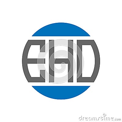 EHO letter logo design on white background. EHO creative initials circle logo concept. EHO letter design Vector Illustration