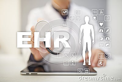 EHR, EMR, Electronic Health Record. Medical And Technology Concept