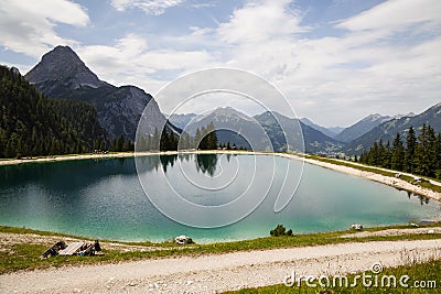 Ehrwald Alpin Lake Editorial Stock Photo