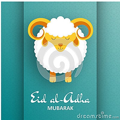 Eid Al Adha Background. Greeting card Vector Illustration