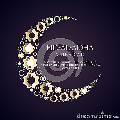 Eid Al Adha. Eid mubarak islamic greeting card , poster. Vector Illustration Vector Illustration