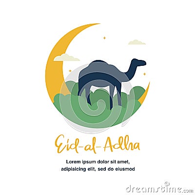 Eid AL Adha flat illustration Vector Illustration