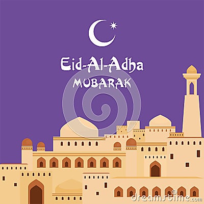 Eid al Adha greeting Vector Illustration