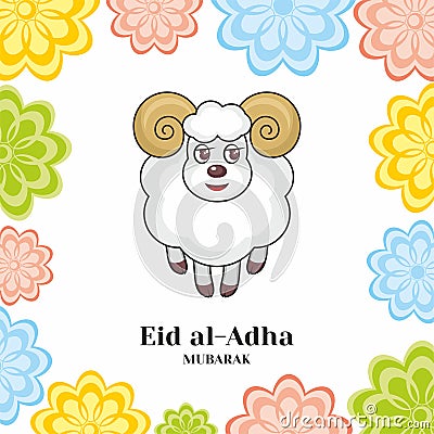 Eid al adha greeting card Vector Illustration