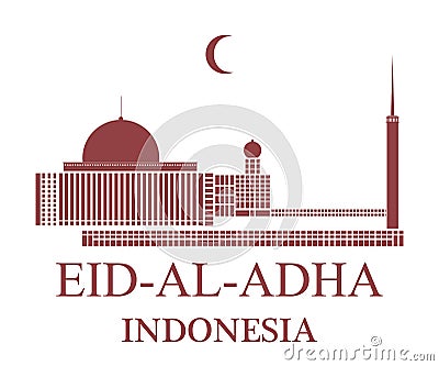 Eid Al Adha. Indonesia Vector Illustration